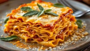 Le lasagne alla zucca, cremose, dorate e profumate alla salvia, racchiudono tutto il calore e la dolcezza dell’autunno in ogni morso
