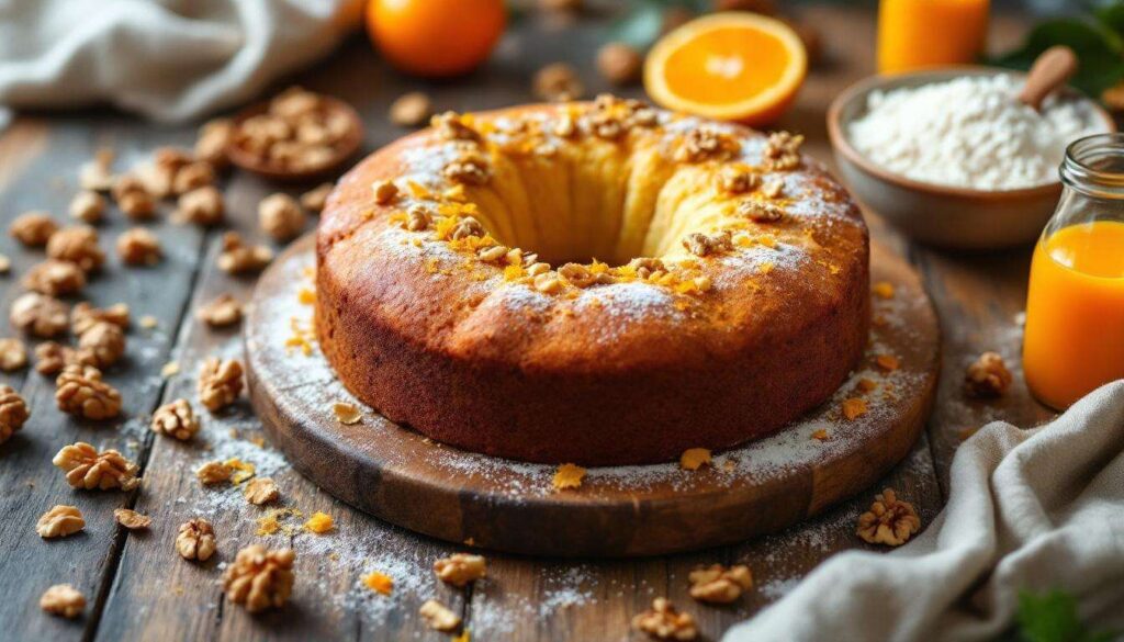 La torta di farina integrale, noci e agrumi: dolce soffice e profumato senza glutine da provare subito
